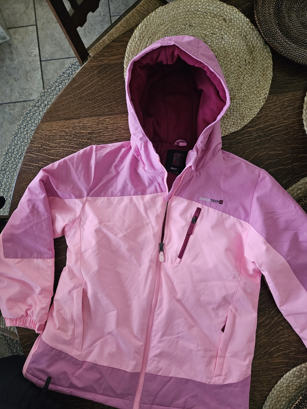Swiss Tech Girls Pink Ski Jacket | XL (14/16)